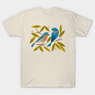 Midcentury Bluebird Pair T-Shirt